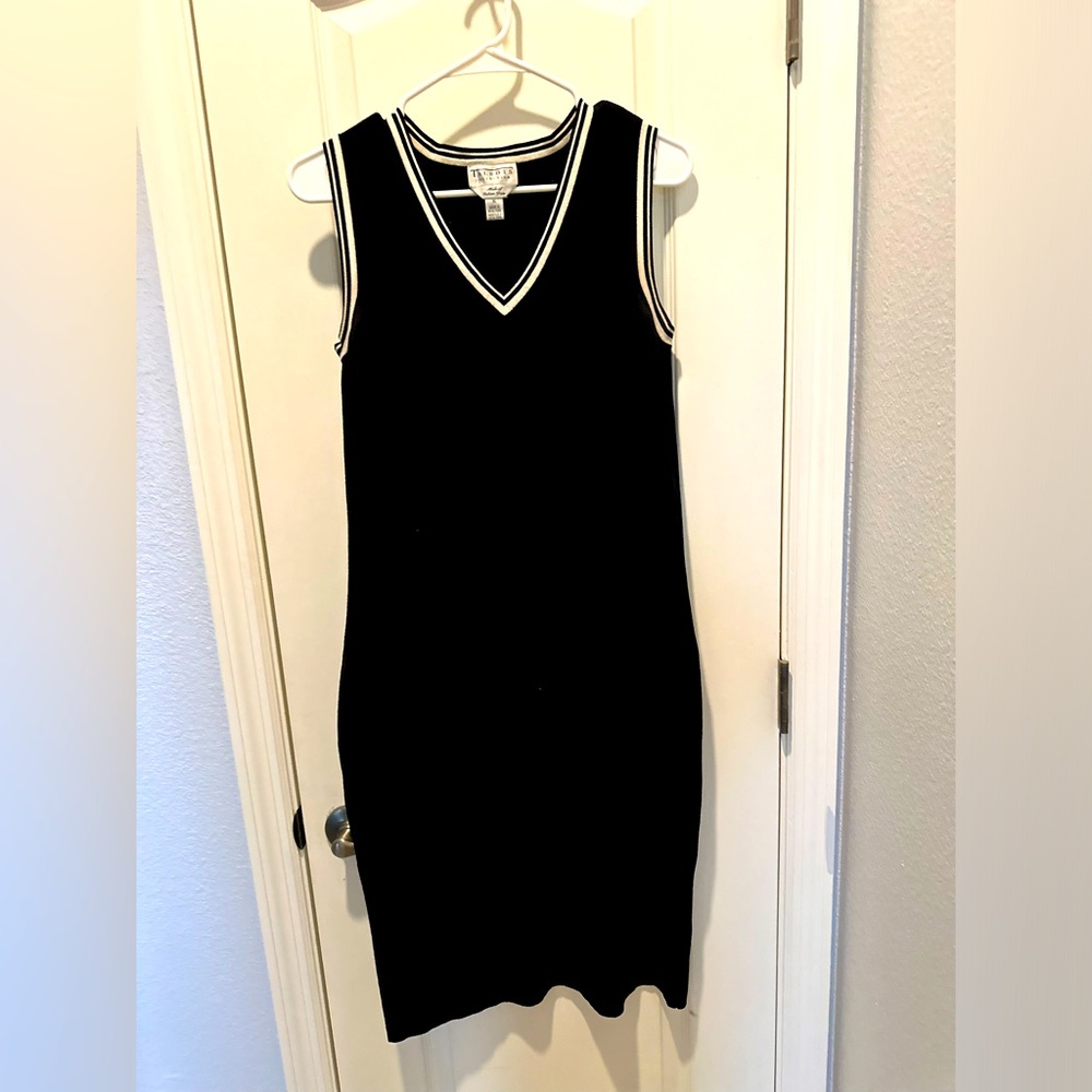 Italian yarn Talbots fitted ribbed knit  dress